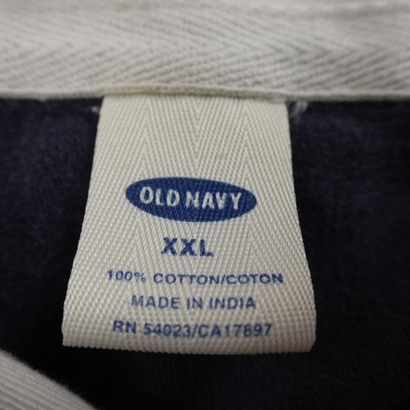 Old Navy Rugby Shirt Mens 2XL Blue Red Colorblock Polo Short Sleeve Preppy Y2K - Picture 4 of 9